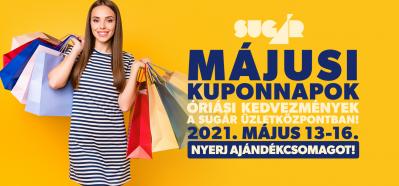 Májusi kuponnapok a Sugár üzletközpontban a Valentina Cipőboltban!